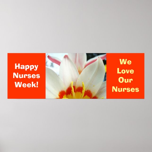 Lycklig Nurses Week! poster oss Kärlek vår Nurses  (Framsidan)