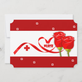 Lycklig Nurses Week. Röd ros Kort