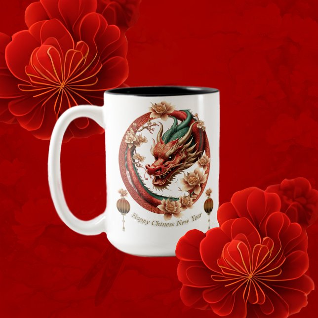 Lycklig ny kinesisk drake år Två-Tonad mugg (New chinese year)