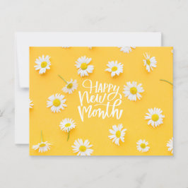 Lycklig, ny månad vykort