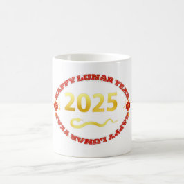 Lycklig nyår 2025 kaffemugg