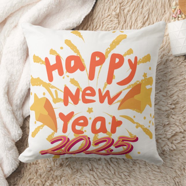 Lycklig - nyår 2025 kudde (Filt)
