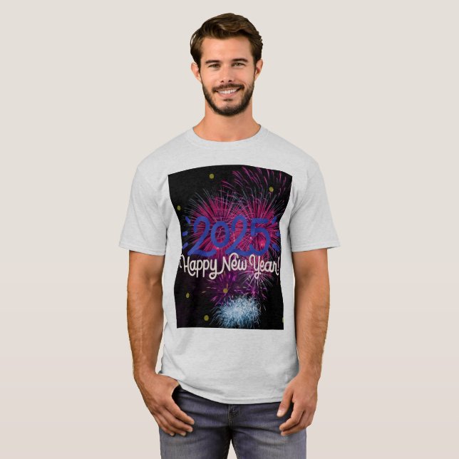 Lycklig Nyår T-shirt 2025 (Hel framsida)