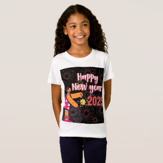 Lycklig, nyår T-shirt 2025