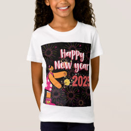 Lycklig, nyår T-shirt 2025