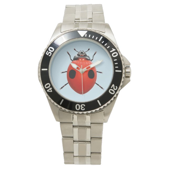 Lycklig Nyckelpiga Armbandsur (Framsida)