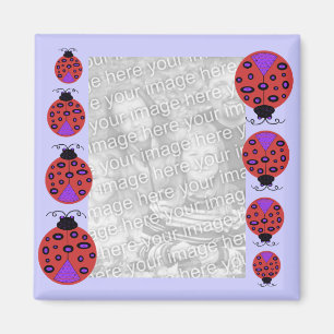 Lycklig nyckelpigamallmagnet magnet