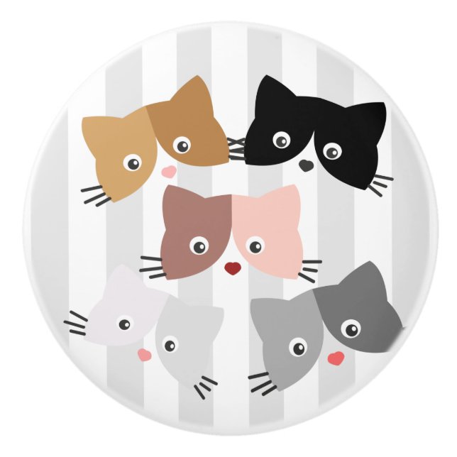 Lycklig Nyfikna Kittens Knopp (Framsidan)