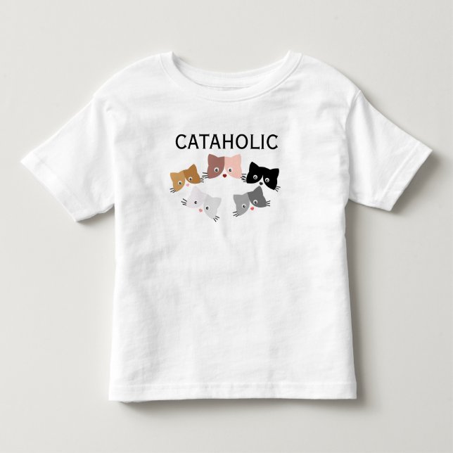 Lycklig Nyfikna Kittens T Shirt (Framsida)