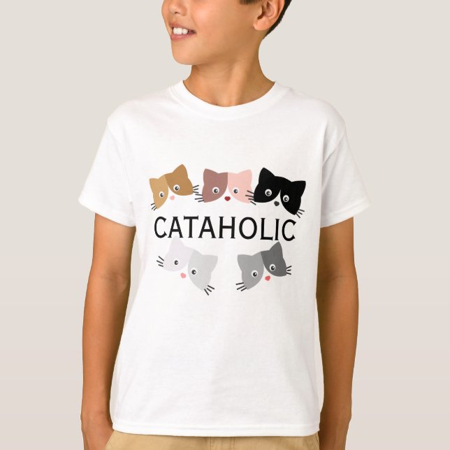 Lycklig Nyfikna Kittens T Shirt (Framsida)
