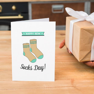 Lycklig nysockeldagen! Stollig Socks Fars dag Kort