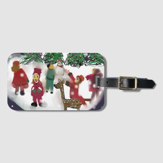 Lycklig - nytt år bagagebricka (Framsida horisontal)