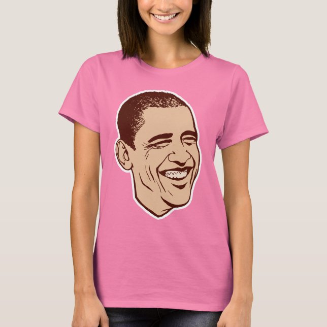 Lycklig Obama T-Shirt (Framsida)