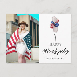 Lycklig-oberoende/4:e July patriotic USA-foto Vykort