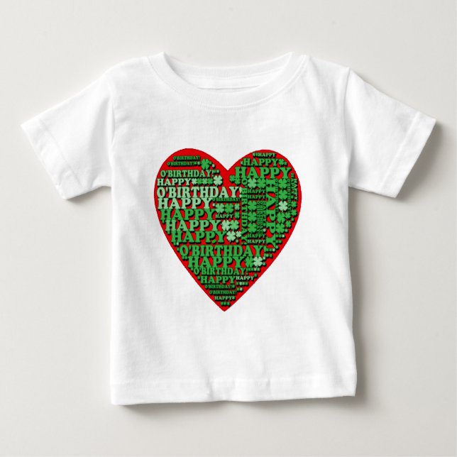 Lycklig O'Birthday St patricks day Birthday Tshirt T Shirt (Framsida)