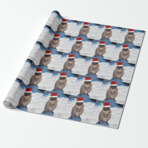 Lycklig och Cute Quokka på Beach-julen Presentpapper