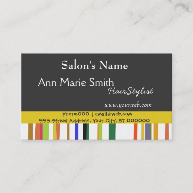 Lycklig och gullig salongbarberaretidsbeställning tidsbeställning kort (Framsida)