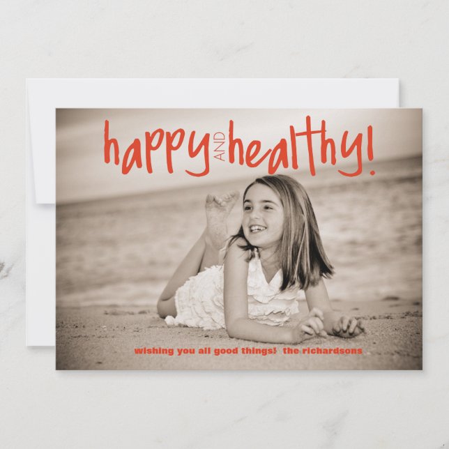 Lycklig och Healthy Red med Back Photo (Framsida)