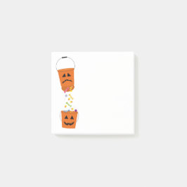 Lycklig och Ledsen Halloween-fickor Post-it Block