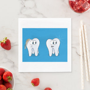 Lycklig och Ledsen Teeth Napkins Pappersservett