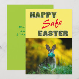 Lycklig och Säkra Påsk | Cute Funny Rabbit with Ma Julkort