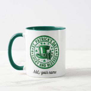 Lycklig och salig St. Patrick's Day Mugg