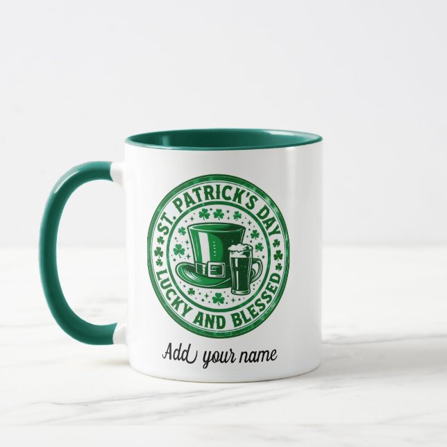 Lycklig och salig St. Patrick's Day Mugg (Vänster)