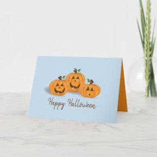 Lycklig och Smilande Jack o lantern Kort