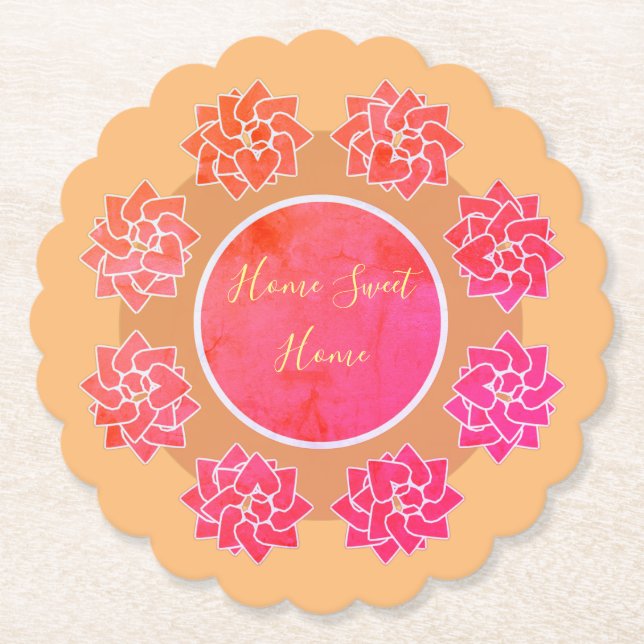 Lycklig och söt underlägg papper (Framsida)