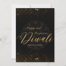 Lycklig och välmående Diwali-anpassadet Julkort