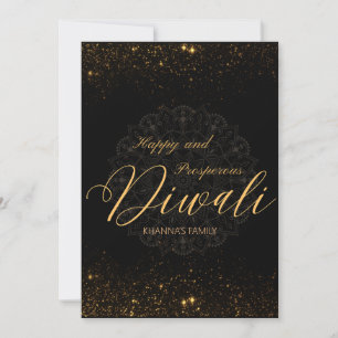 Lycklig och välmående Diwali-anpassadet Julkort