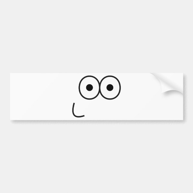 Lycklig Öga och mun - Bumper Sticker Bildekal (Framsidan)