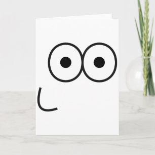 Lycklig Öga och mun - gratulationskort Kort