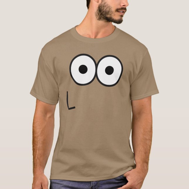 Lycklig Öga och mun - T-Shirt - Mörk Färg (Framsida)