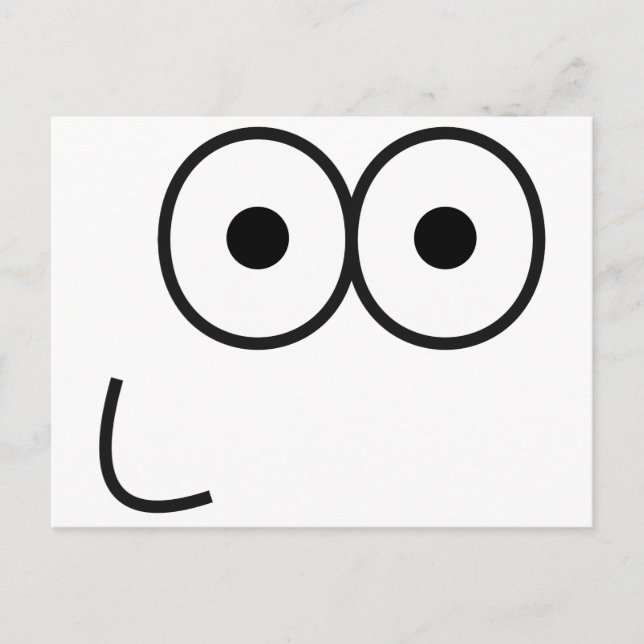 Lycklig Öga och mun - vykort (Framsida)