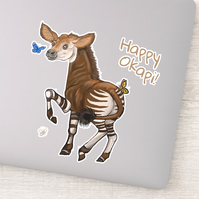 Lycklig Okapi! Klistermärken (Detalj)
