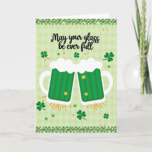 Lycklig öl Skål St Patricks-kort Kort