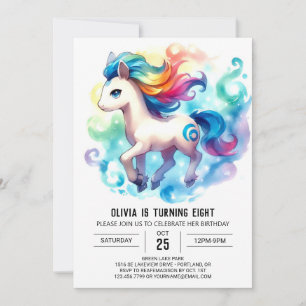 Lycklig Online Horse Birthday Inbjudningar