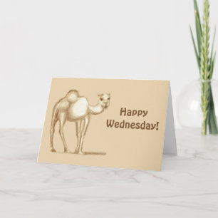 Lycklig onsdag! Camel Greeting Card Kort