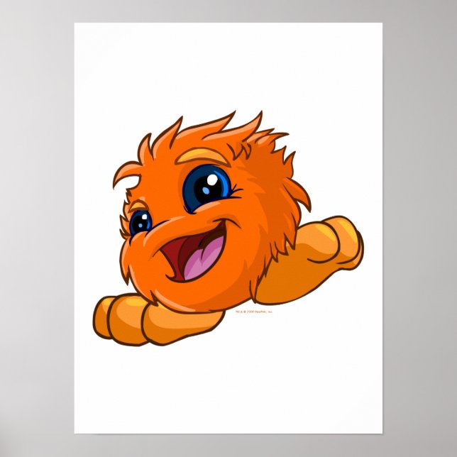 Lycklig orange JubJub Poster (Framsidan)