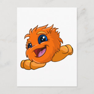 Lycklig orange JubJub Vykort