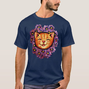 Lycklig Orange Tabby katt T Shirt
