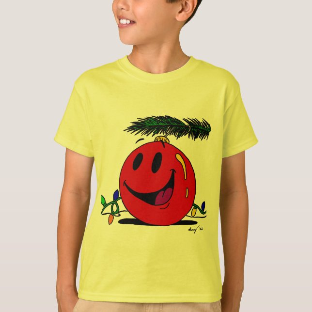 Lycklig Ornament Kids Basic T-Shirt (Framsida)