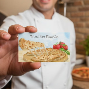 Lycklig Ostig Pizza Födelsedag Visitkort
