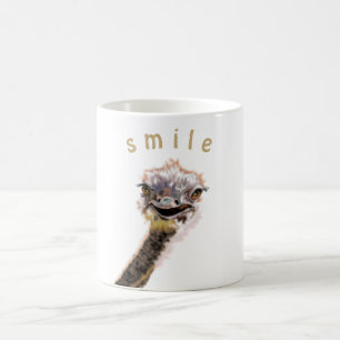 Lycklig Ostrich Kaffemugg