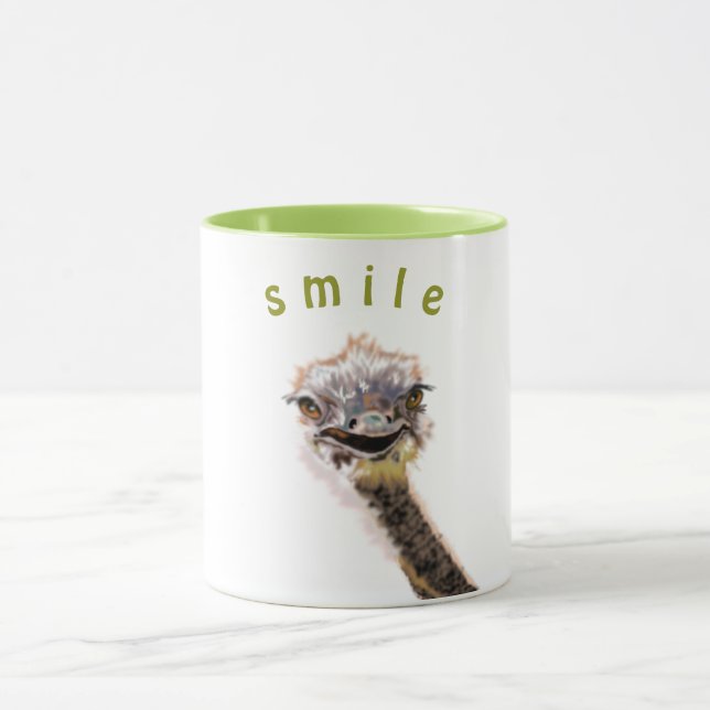 Lycklig Ostrich Mugg Smile (Center)