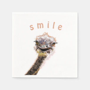 Lycklig Ostrich Pappersservett