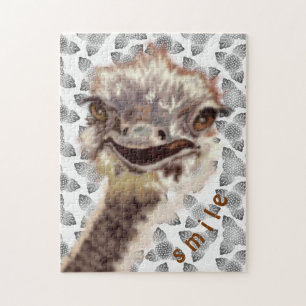 Lycklig Ostrich - Smile - Pussel