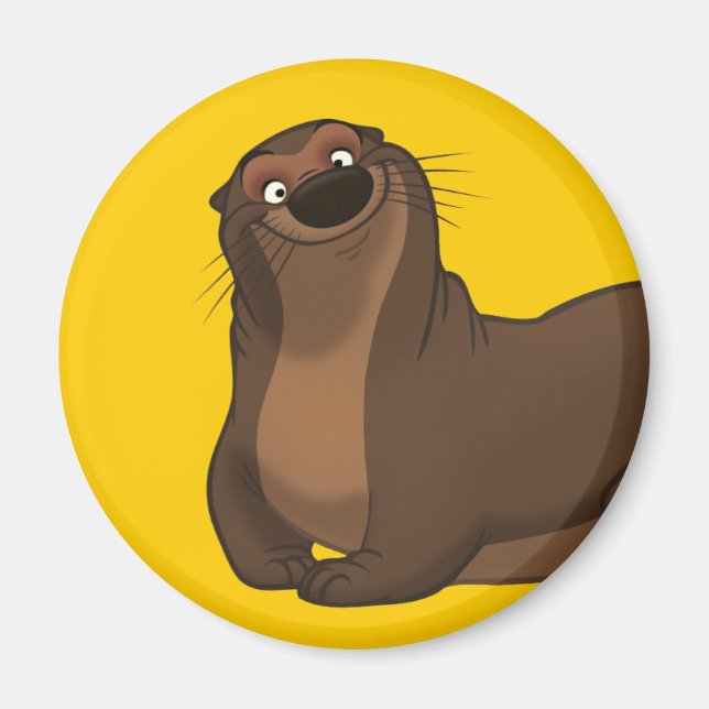 Lycklig Otter Magnet (Framsidan)