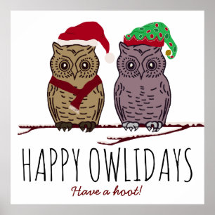 Lycklig Owlidays, Festive Poster